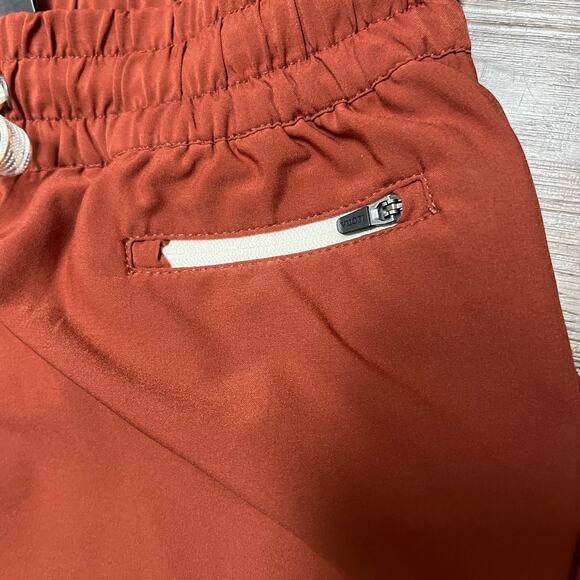 Vuori Clementine Womens Running Shorts Brown Orange Rust 2.5” Inseam Lined Sz XS - Picture 4 of 7